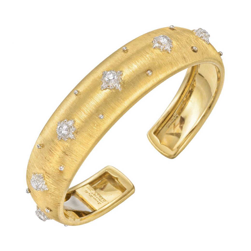 Buccellati - 18k Yellow Gold Diamond Macri Cuff