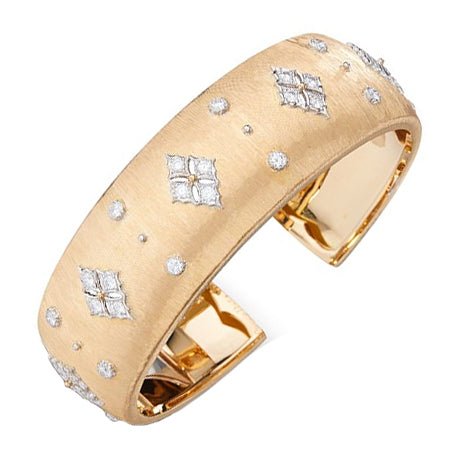Buccellati Yellow Gold Diamond Macri Cuff Bracelet – Greenleaf
