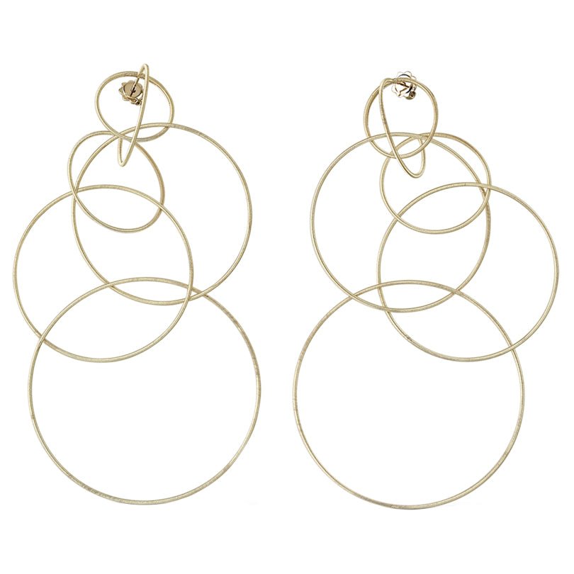Buccellati - 18k Yellow Gold Hawaii Waikiki Circle Pendant Earrings
