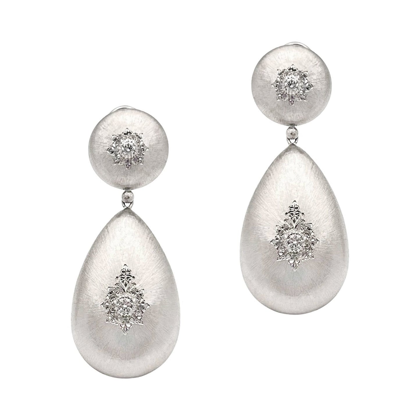 Buccellati - Estate 18k White Gold Macri Classica Pendant Earrings