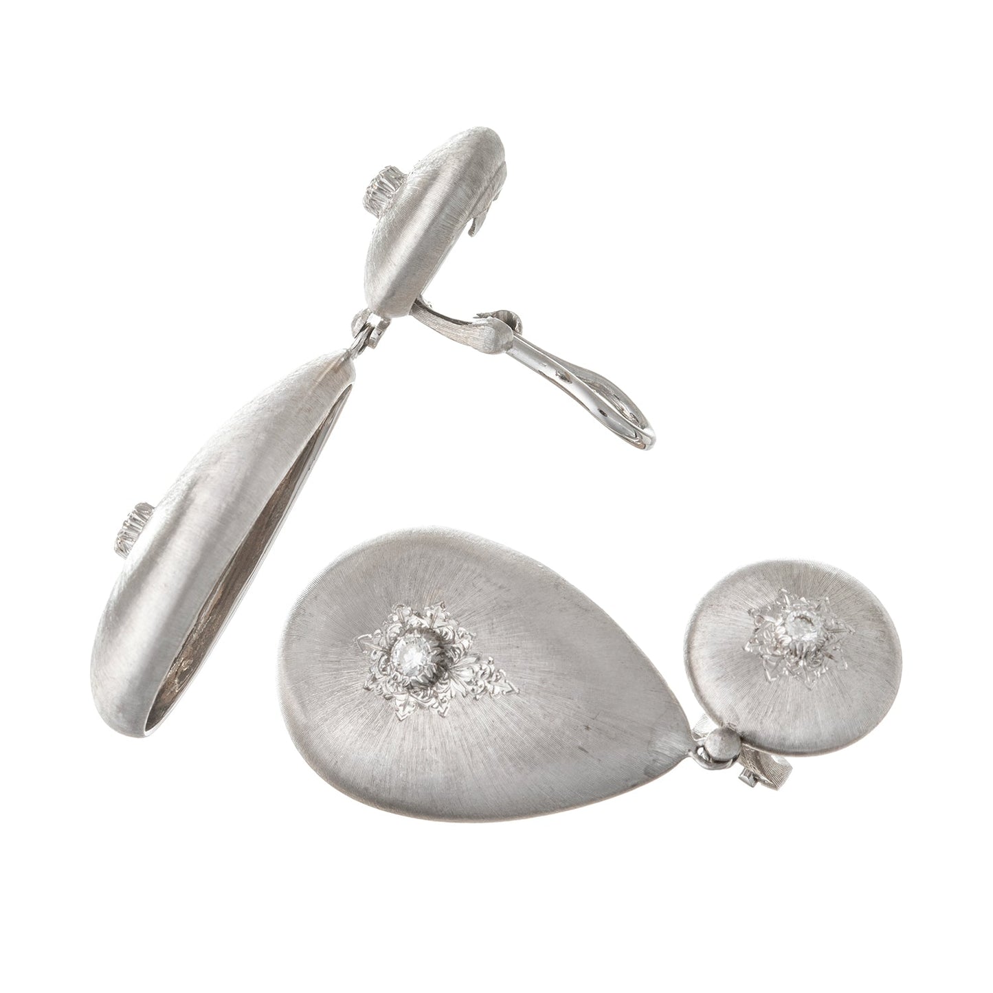 Buccellati - Estate 18k White Gold Macri Classica Pendant Earrings