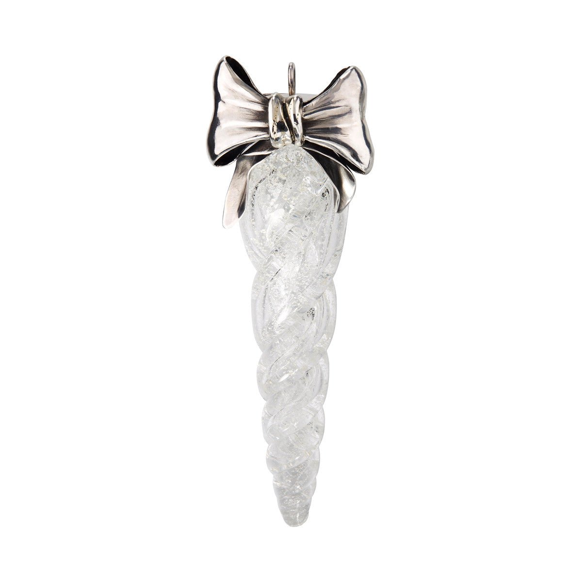 Buccellati Silver - Silver Murano Glass Icicle Christmas Ornament