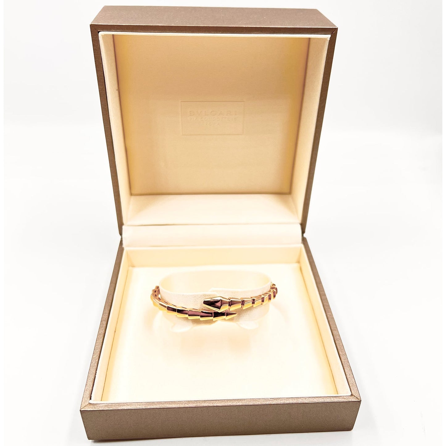 Bvlgari - 18k Rose Gold Viper Bangle Bracelet