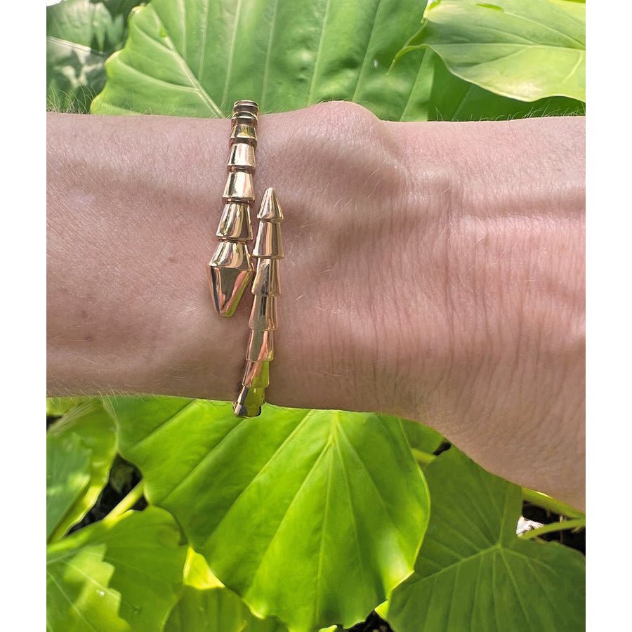 Bvlgari - 18k Rose Gold Viper Bangle Bracelet