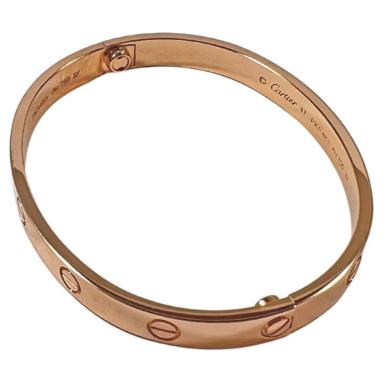 Cartier - 18k Rose Gold Size 17 LOVE Bracelet