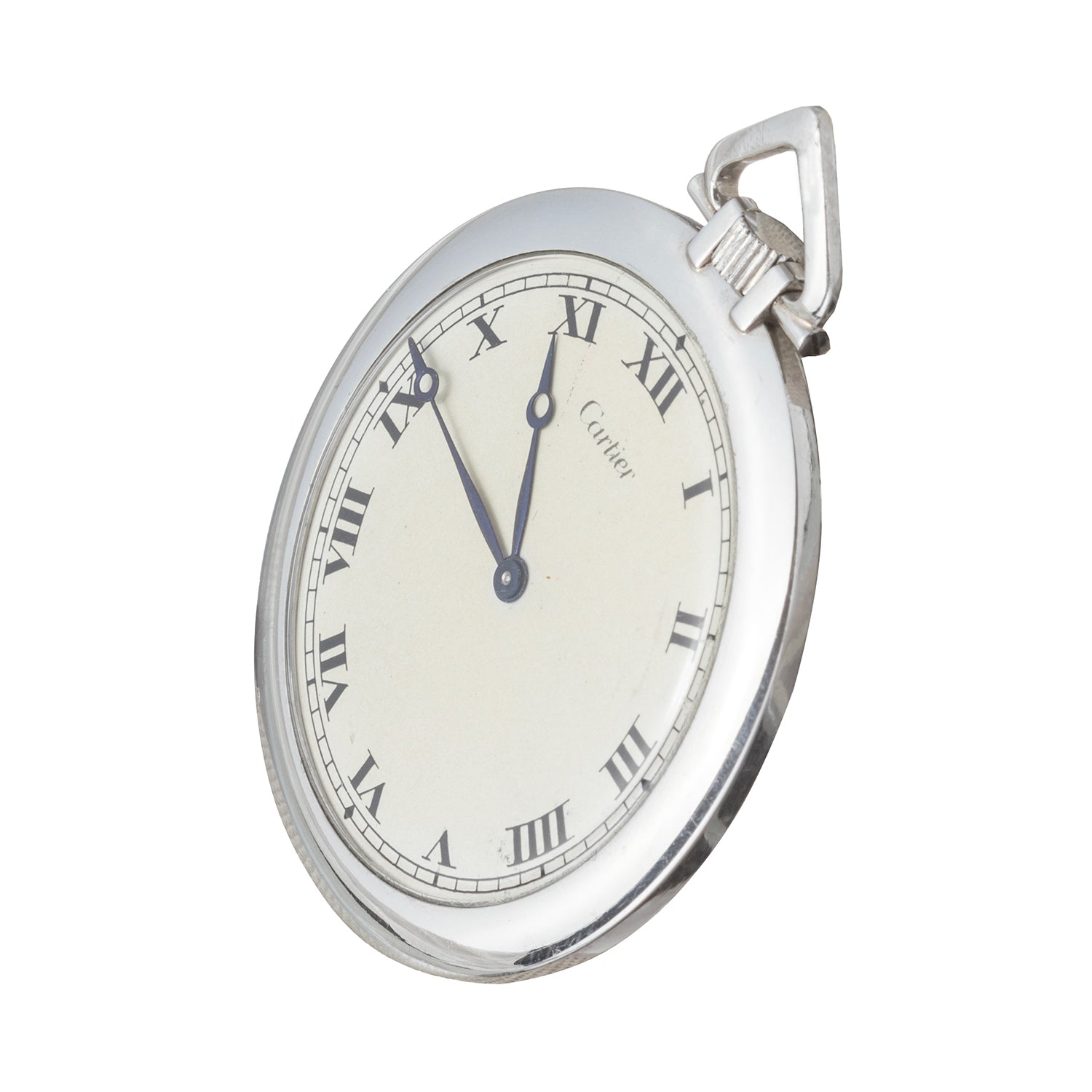Cartier - Open Face Ultra-Thin Platinum Pocket Watch
