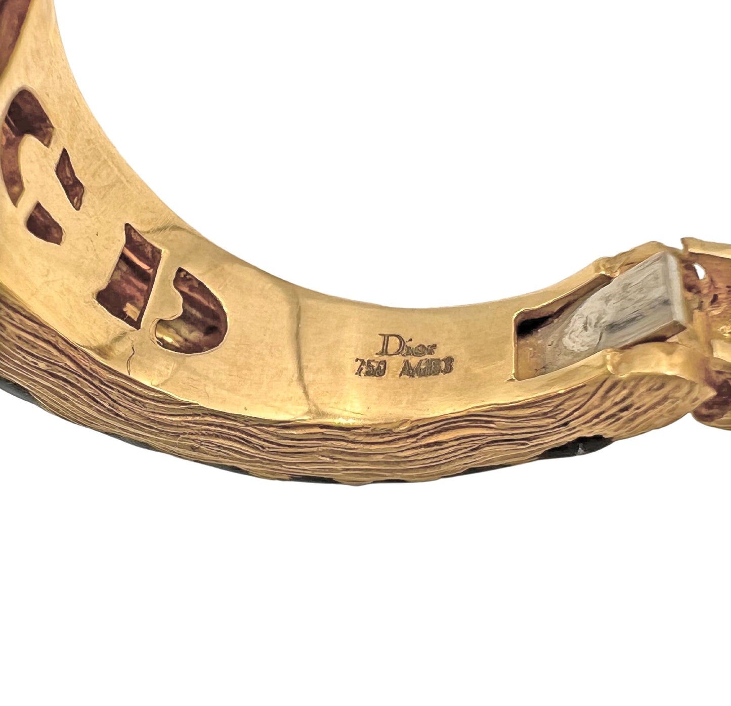 Christian Dior - 18k Yellow Gold Citrine Leopard Spot Hoop Earrings