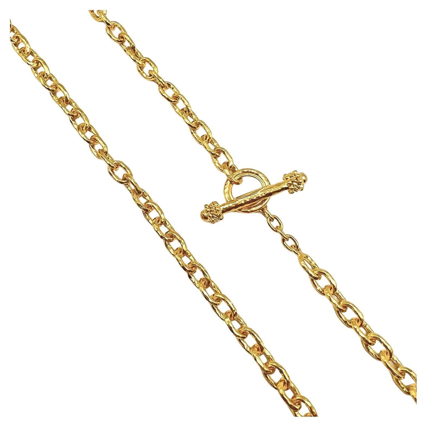 Elizabeth Locke - 19k Yellow Gold Orvieto Long Chain Necklace