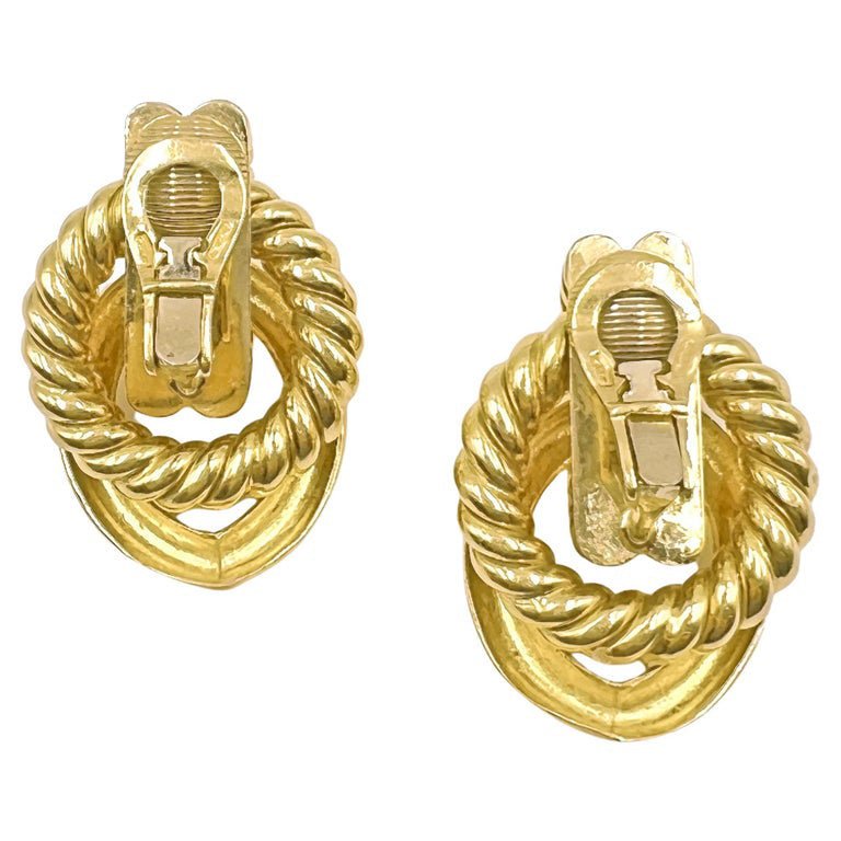 Estate Collection - 18k Yellow Gold Double Nautical Knot Earrings