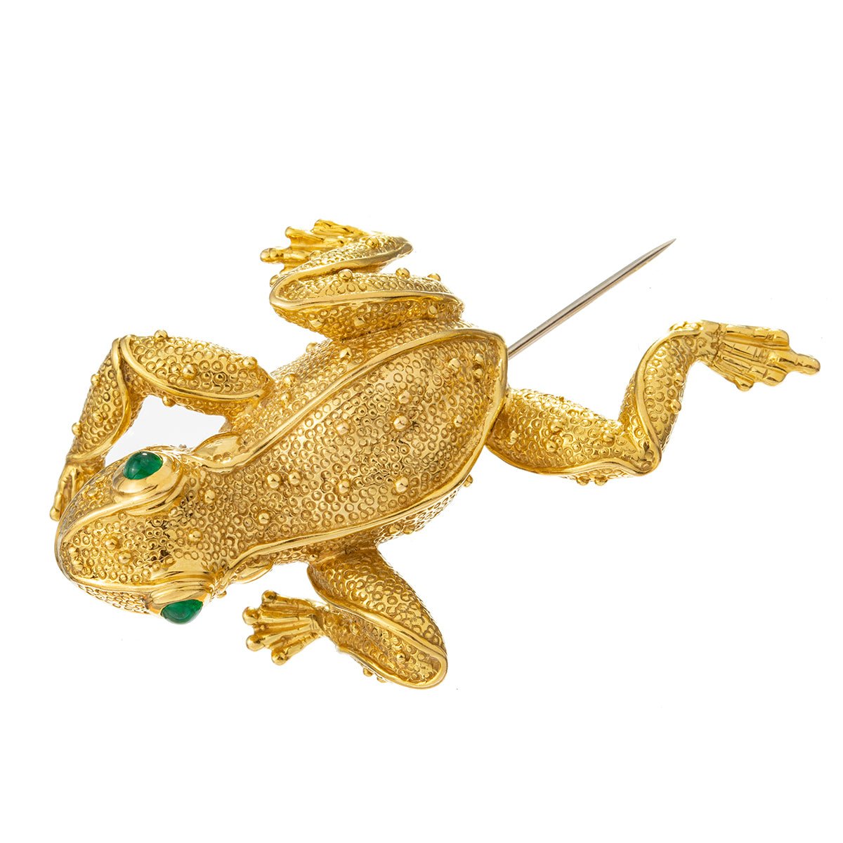 Estate Collection - 18k Yellow Gold Large Leaping Frog Brooch