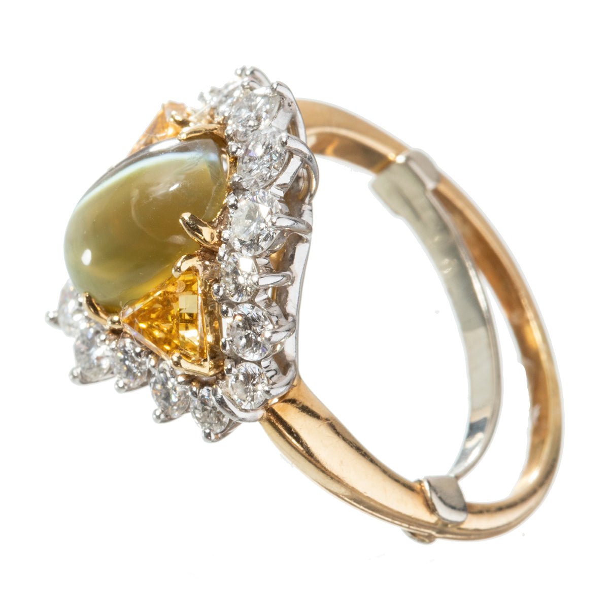 Estate Collection - 1960s Cat's Eye Chrysoberyl Diamond Ring