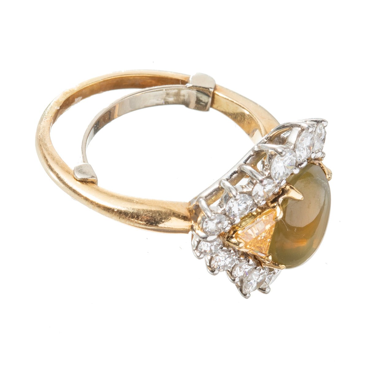 Estate Collection - 1960s Cat's Eye Chrysoberyl Diamond Ring