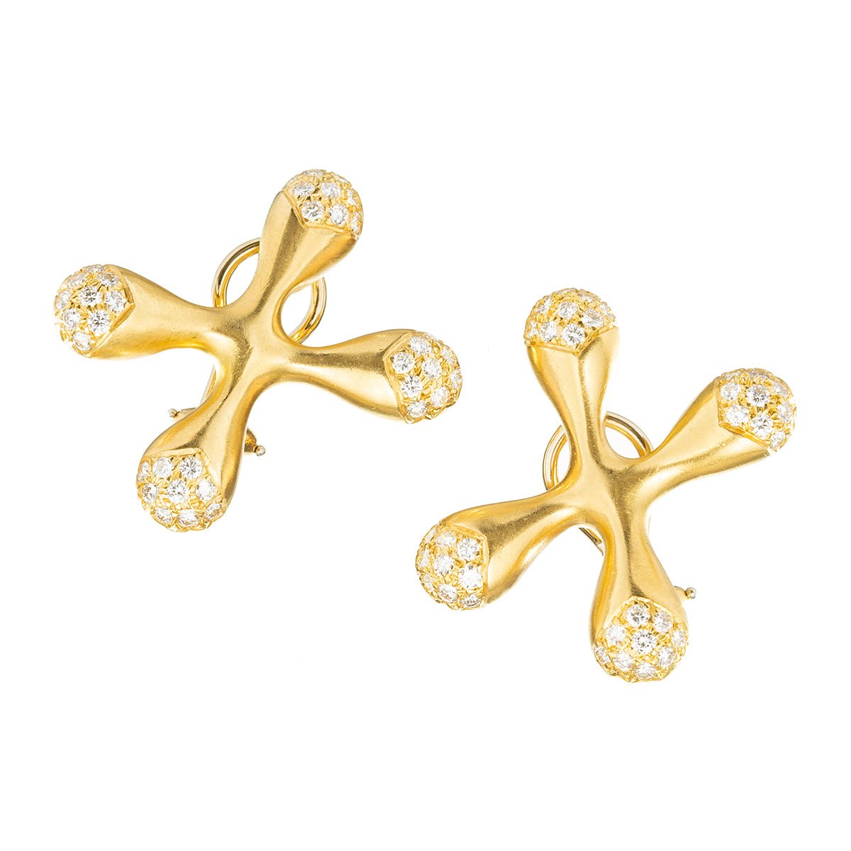 Estate Collection - Angela Cummings 18k Yellow Gold Jacks Earrings
