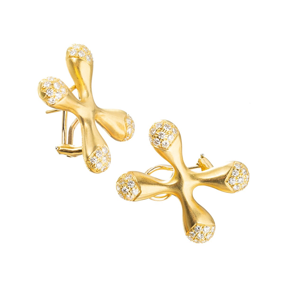 Estate Collection - Angela Cummings 18k Yellow Gold Jacks Earrings