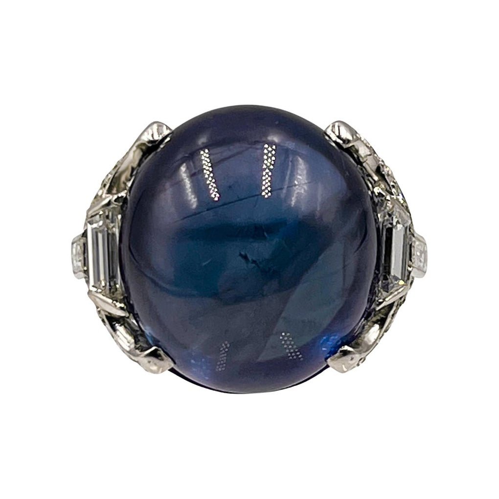 Cabochon cut store sapphire ring