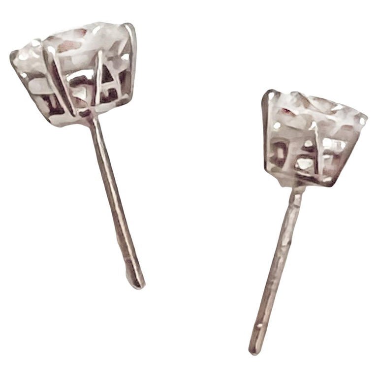 Estate Collection - Asprey 3.03ct Round Brilliant Diamond Stud Earrings