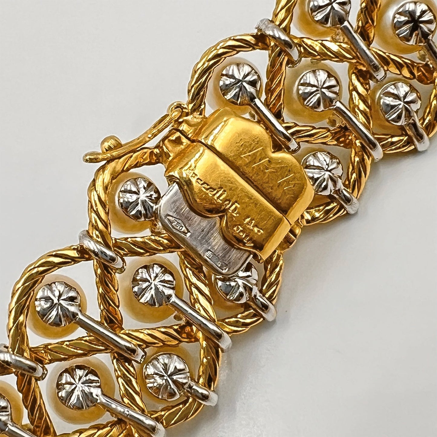 Estate Collection - Buccellati 18k Gold Rete Pearl Collar Necklace