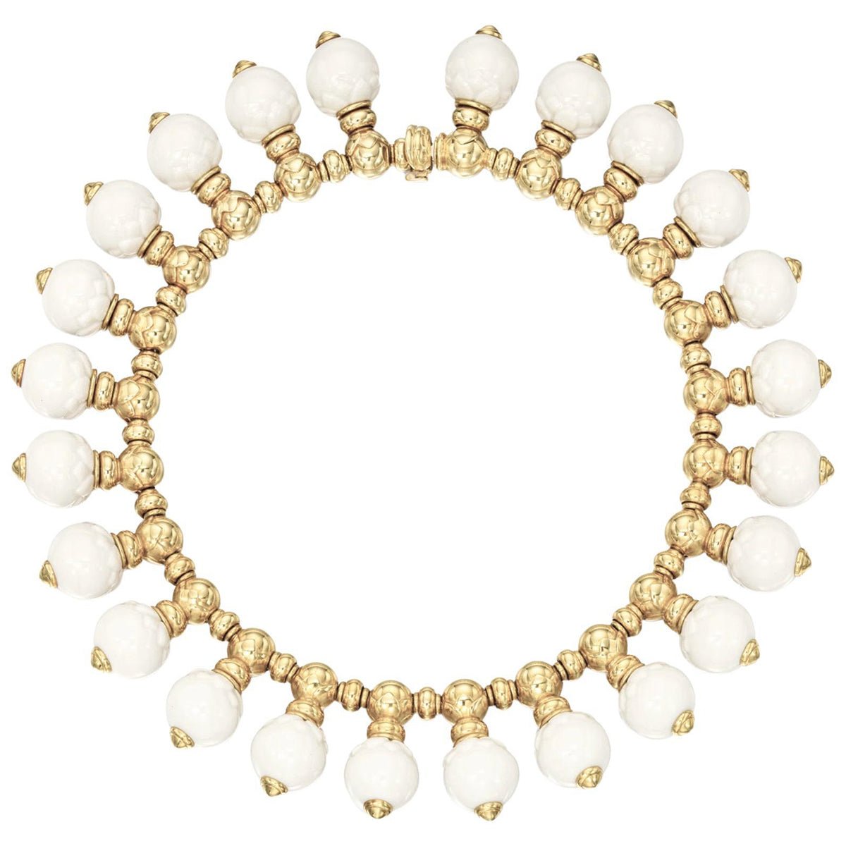 18k Yellow Gold Porcelain Chandra Necklace