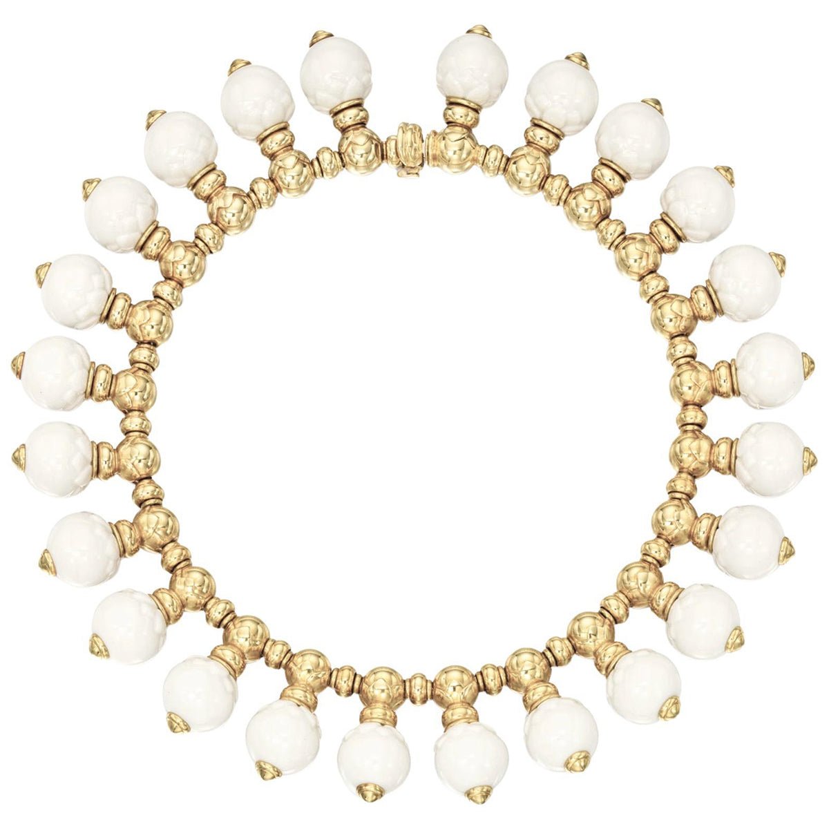Estate Collection - Bvlgari 18k Yellow Gold Porcelain Chandra Necklace