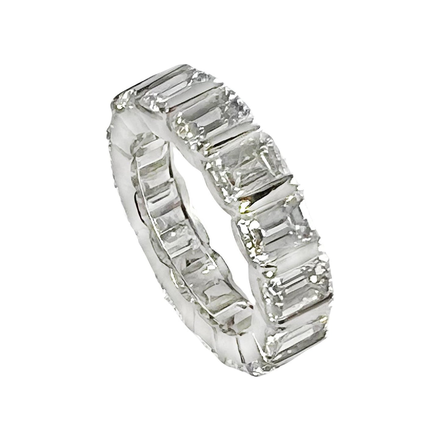 Estate Collection - Emerald-Cut Diamond Bar-Set Eternity Band (7.72ct)