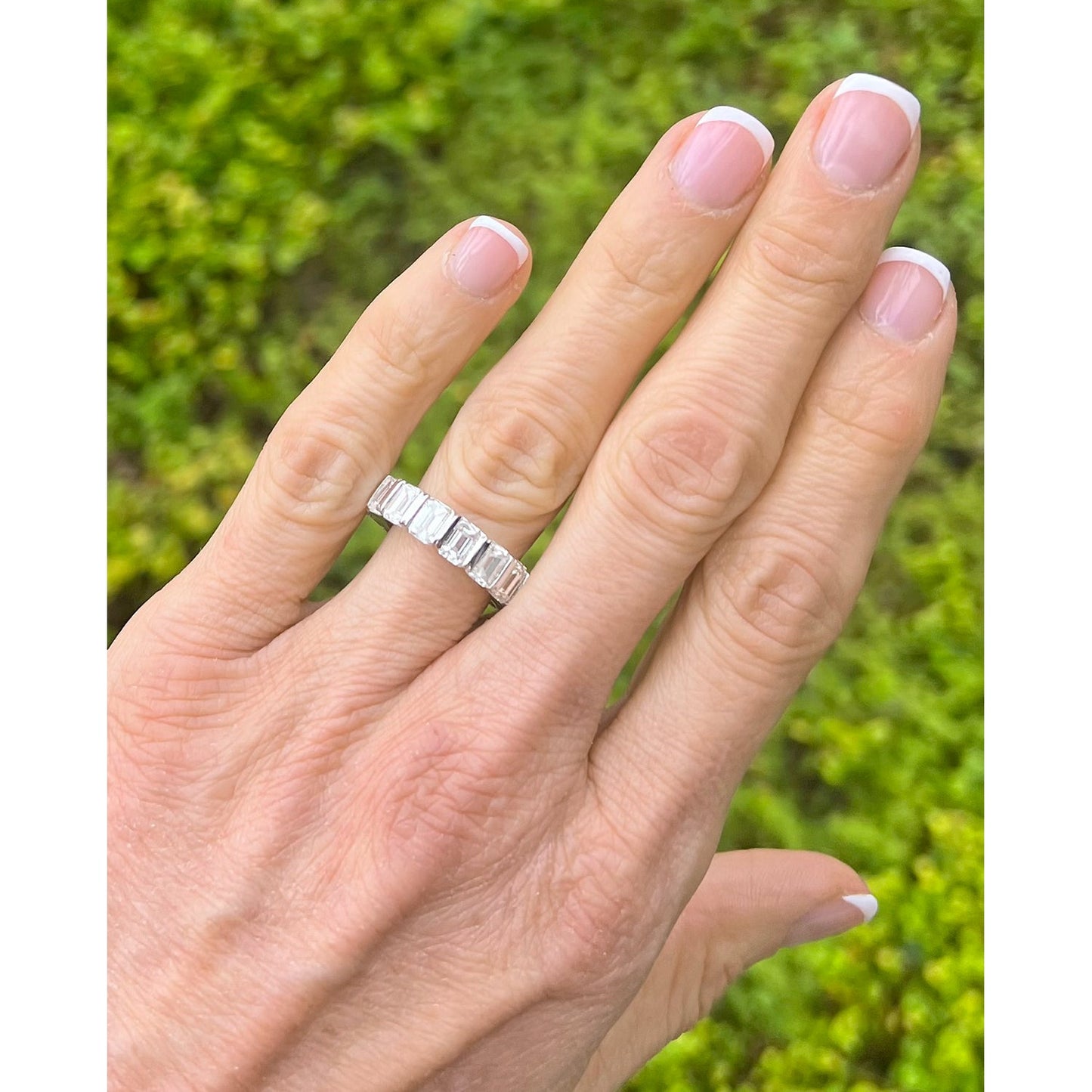 Estate Collection - Emerald-Cut Diamond Bar-Set Eternity Band (7.72ct)