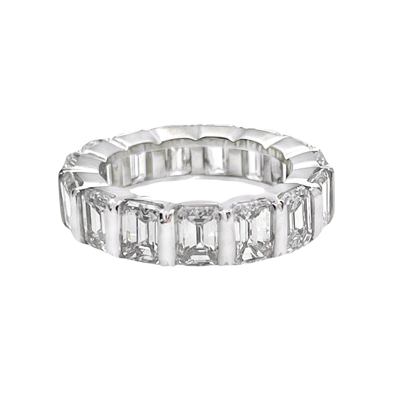 Estate Collection - Emerald-Cut Diamond Bar-Set Eternity Band (7.72ct)