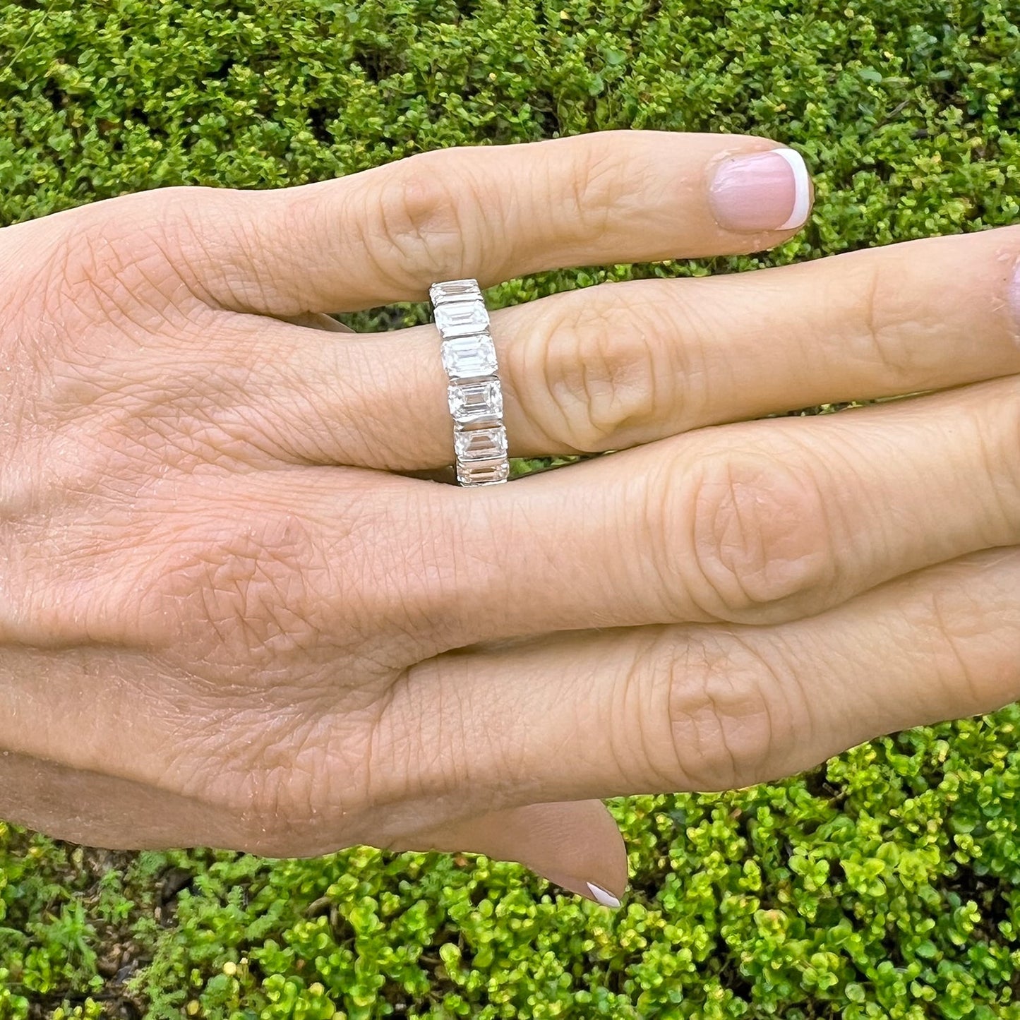 Estate Collection - Emerald-Cut Diamond Bar-Set Eternity Band (7.72ct)