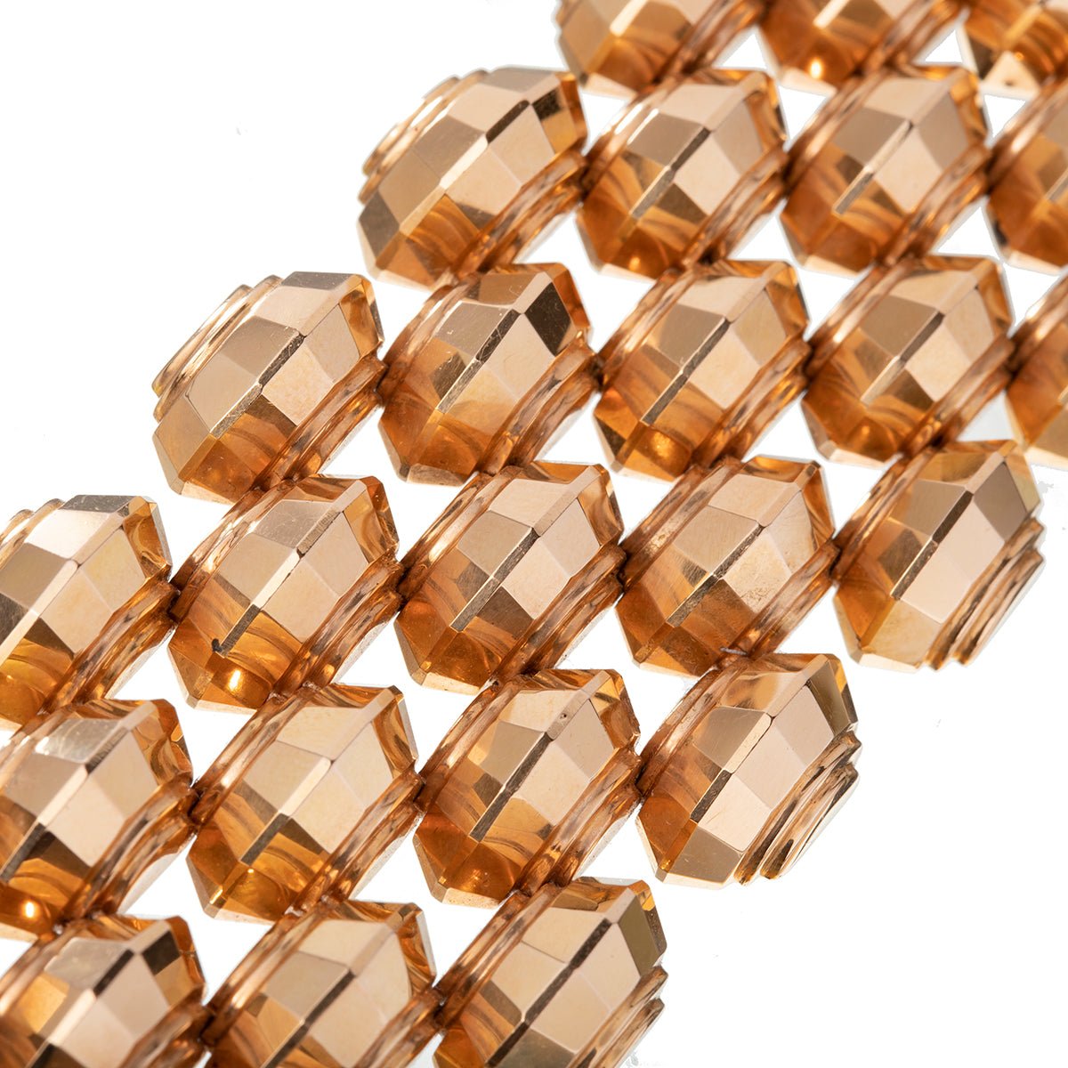 Estate Collection - Retro 18k Rose Gold Wide Turbo Design Bracelet