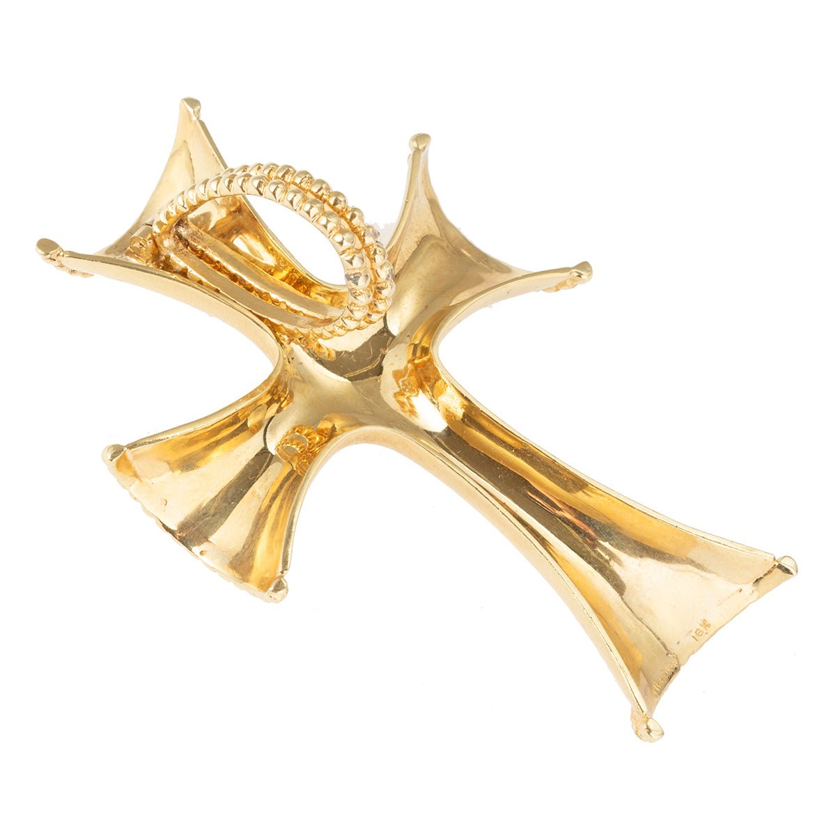 Estate Collection - Tiffany 18k Yellow Gold Large Cross Pendant