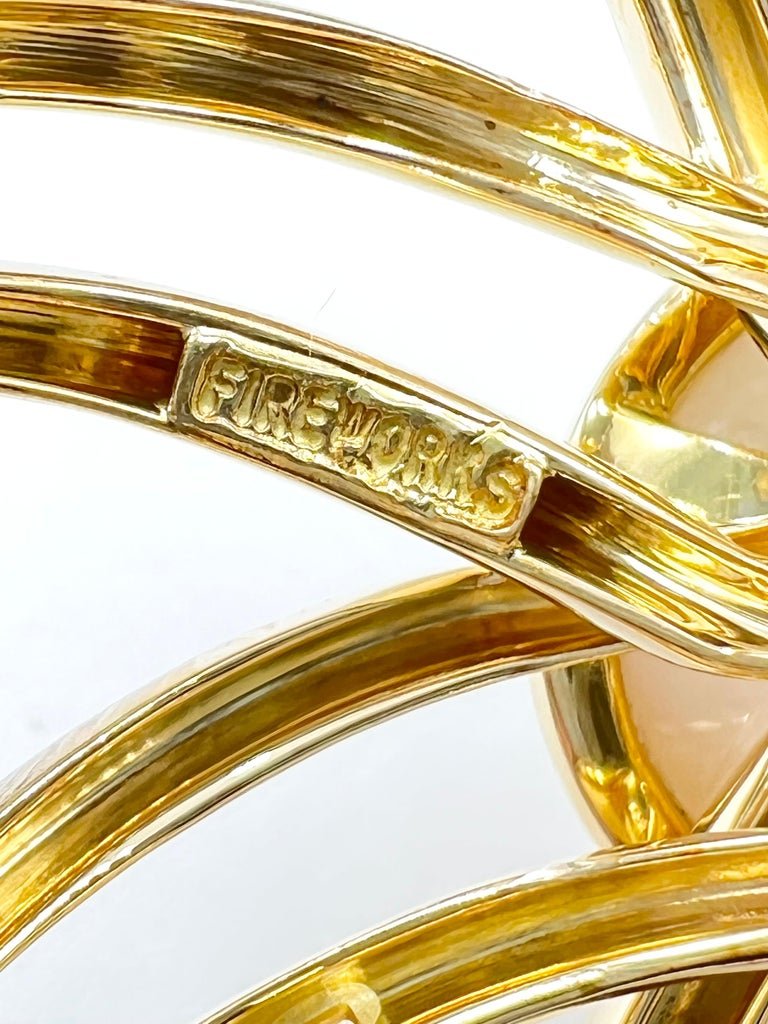 Estate Collection - Tiffany 18k Yellow Gold Pearl Fireworks Brooch