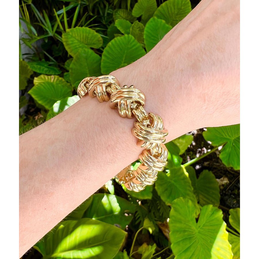 Estate Collection - Tiffany 18k Yellow Gold 'X' Link Bracelet