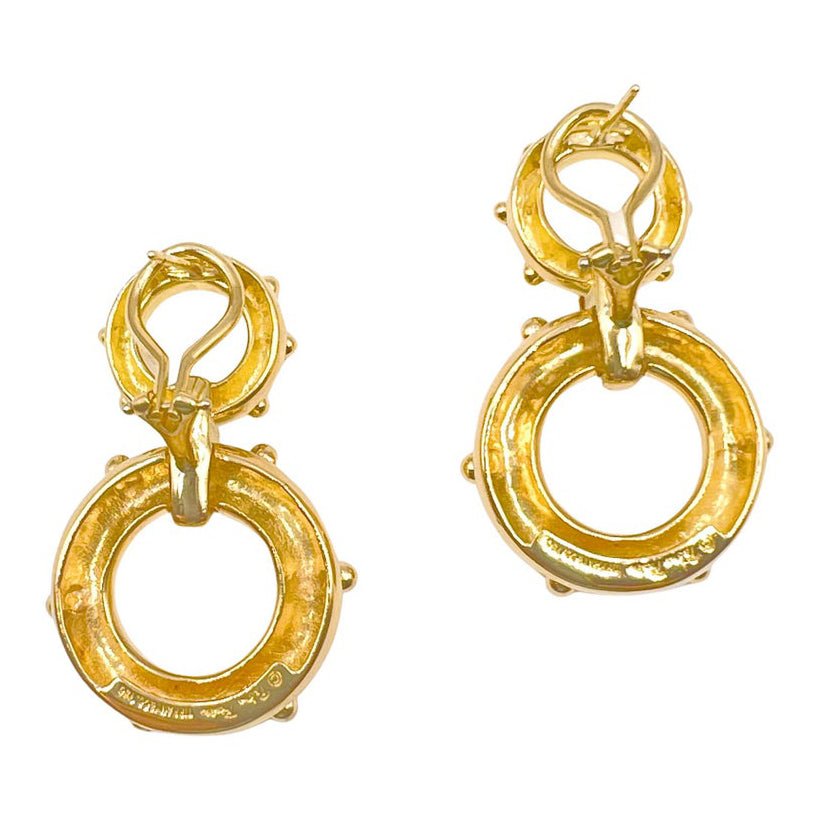 Estate Collection - Tiffany Paloma Picasso 18k Gold Nautical Drop Earrings