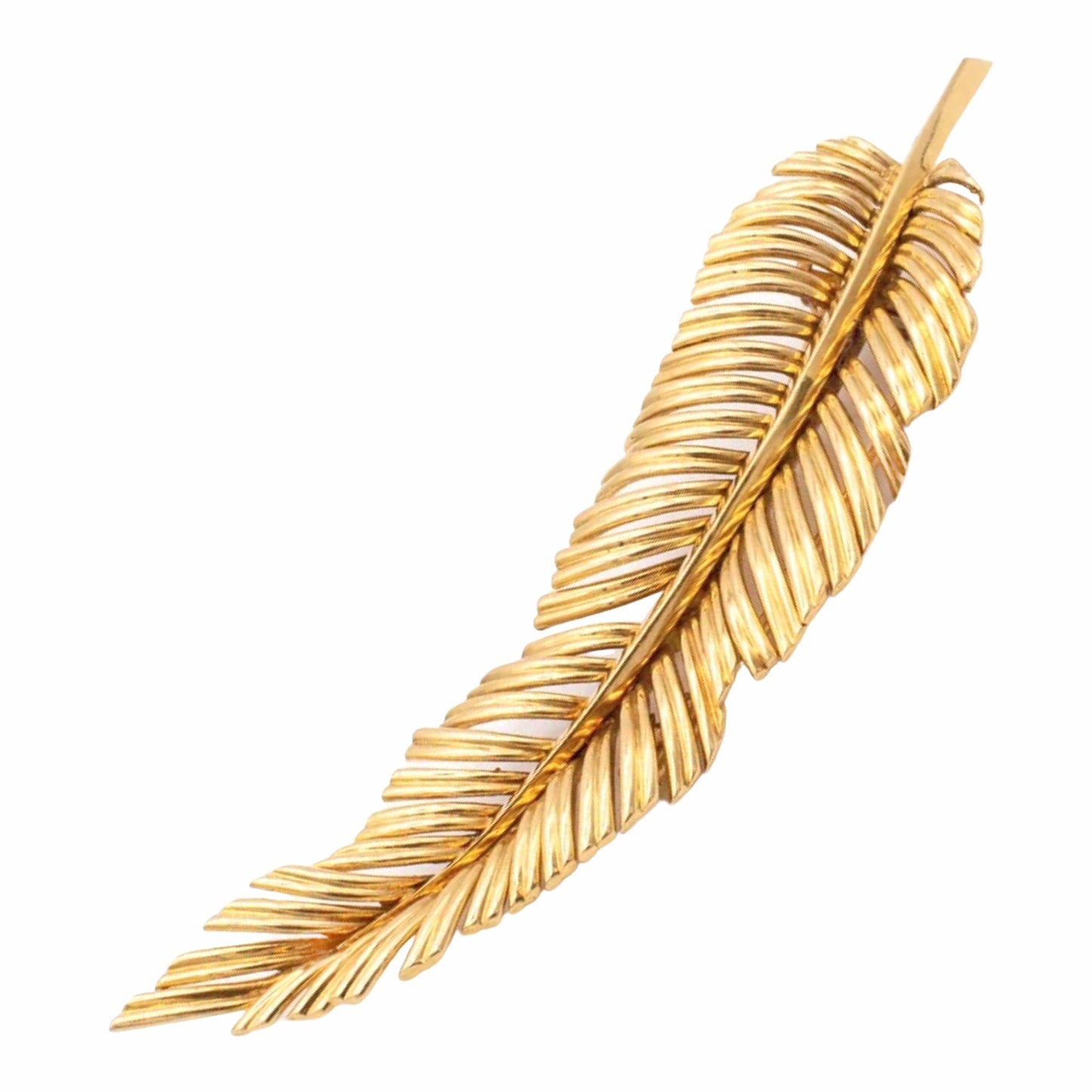 Estate Collection - Van Cleef & Arpels 18k Yellow Gold Feather Brooch