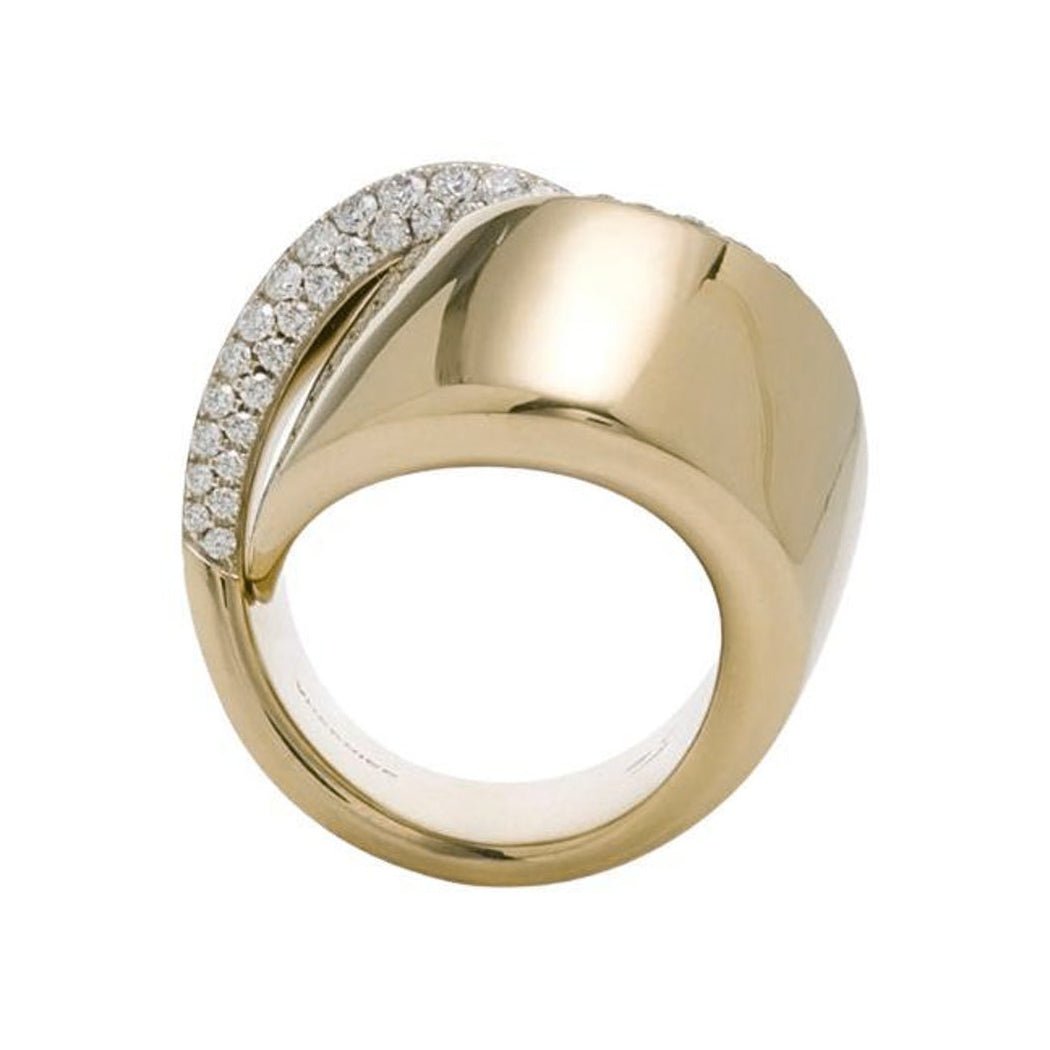 Estate Collection - Vhernier 18k Gold Diamond Large Abbraccio Ring