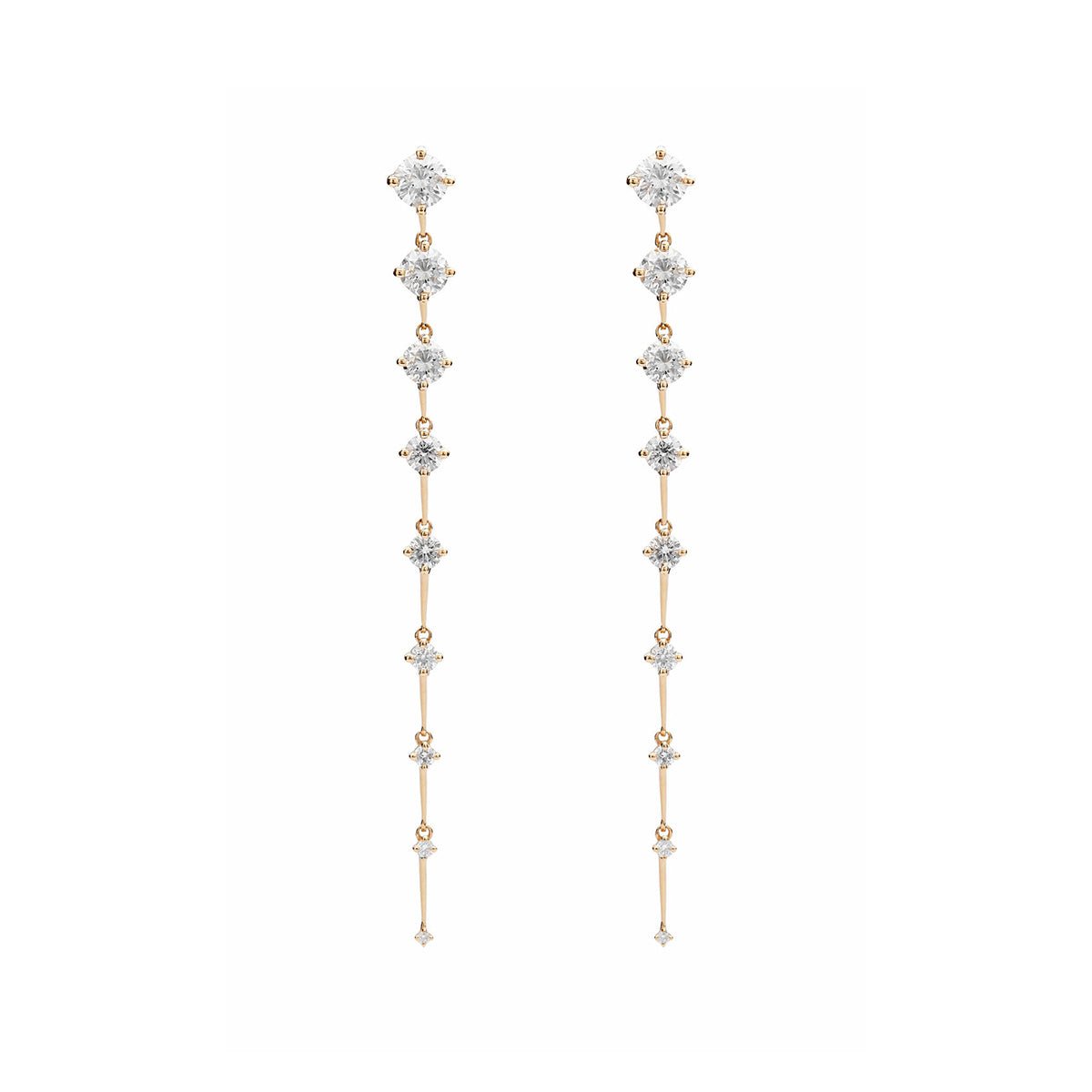 Louis Vuitton Pre-owned 18kt White Gold dentelle Diamond Drop Earrings - Silver