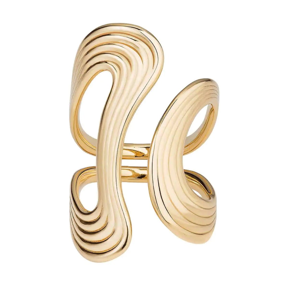 Fernando Jorge - 18k Yellow Gold Stream Lines Open Ring