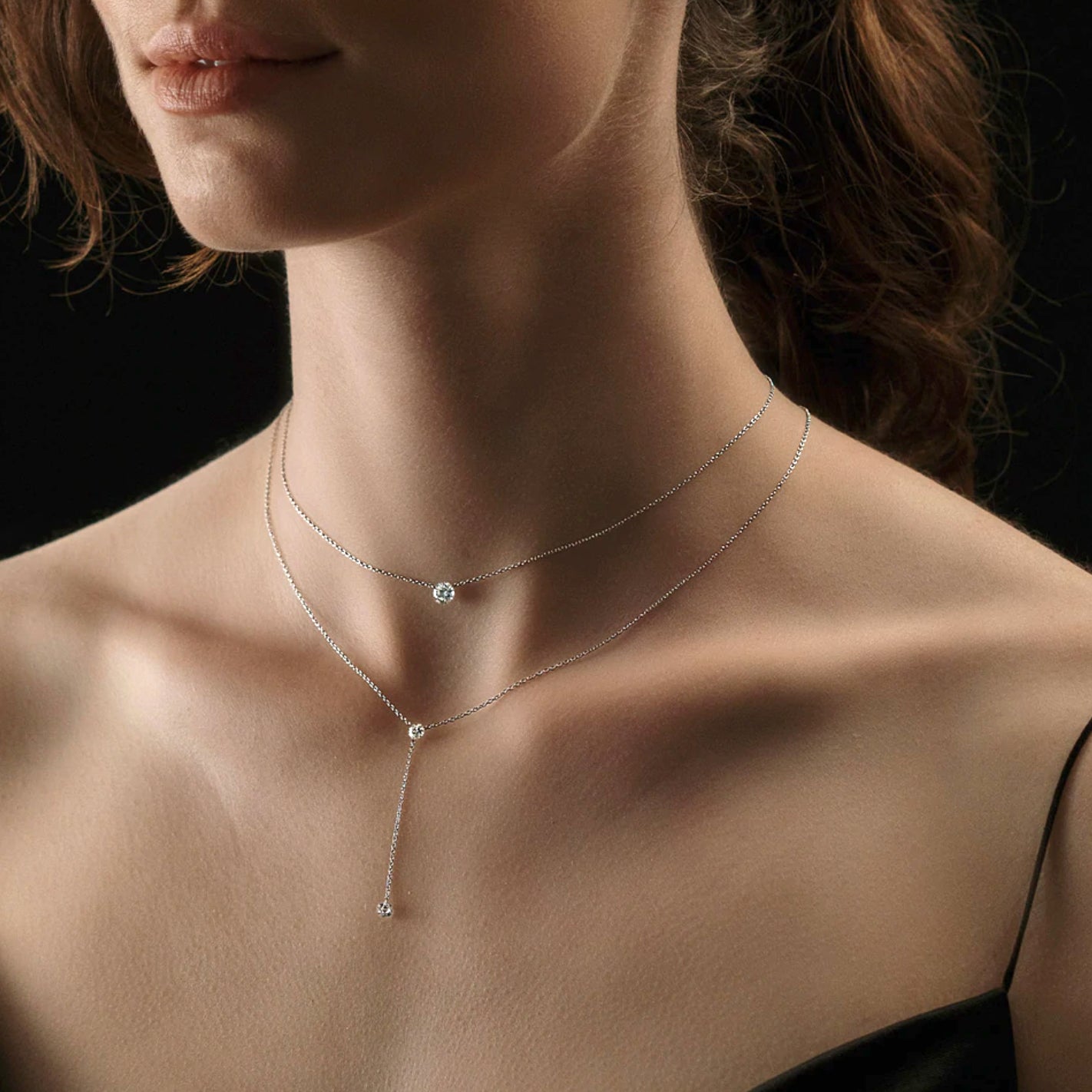 Greenleaf & Crosby - 0.91ct Round Brilliant Diamond Floating Solitaire Pendant