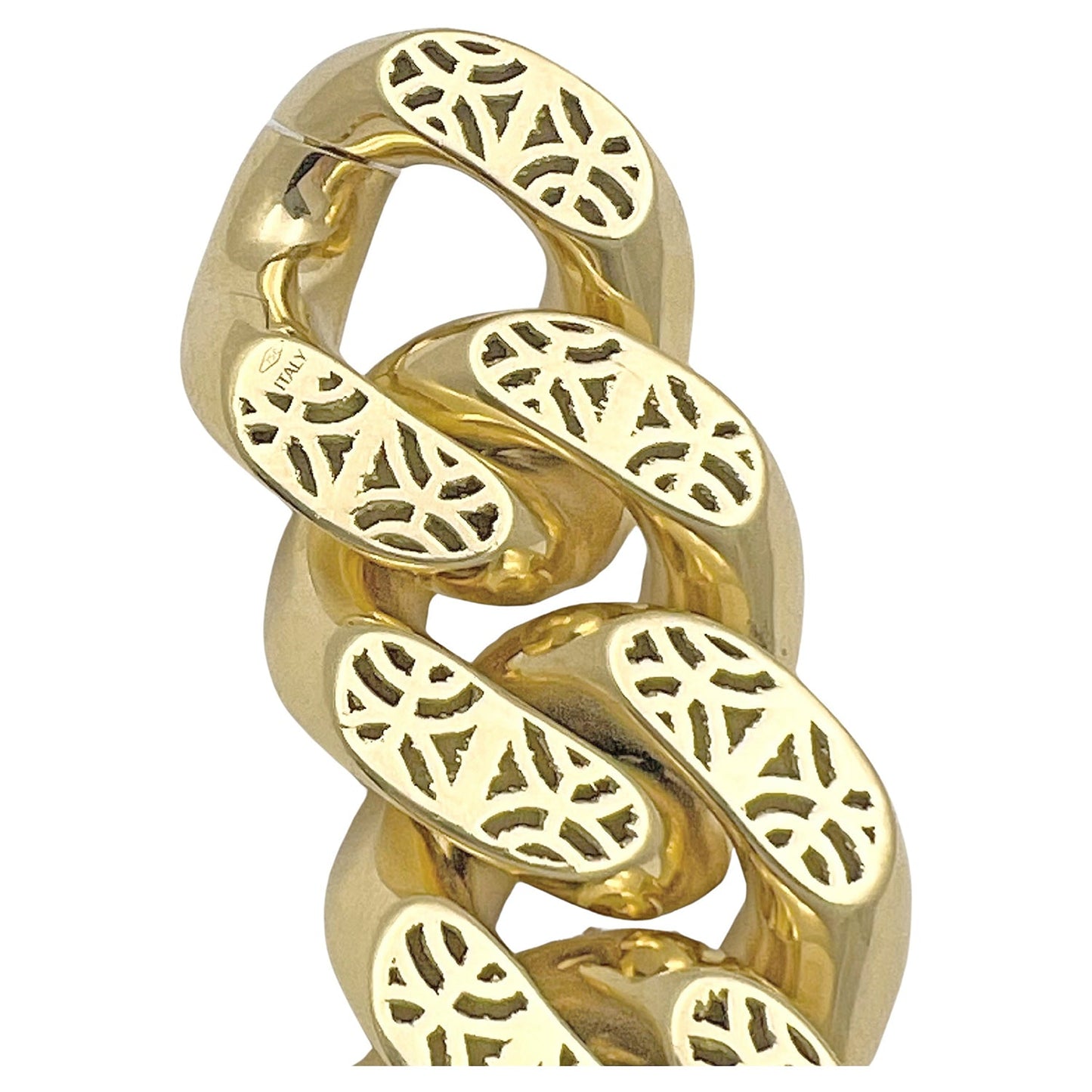 Greenleaf & Crosby - 18k Yellow Gold Diamond Curb-Link Bracelet