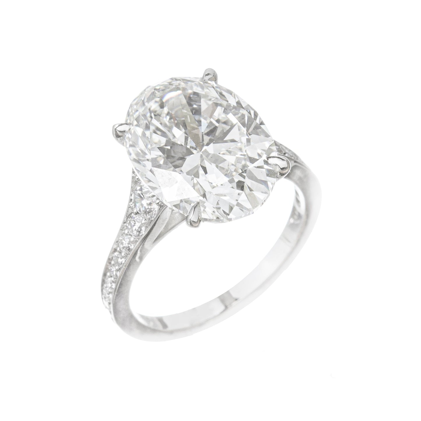 Greenleaf & Crosby - 7.02ct Oval Brilliant Diamond Ring (I/SI1)