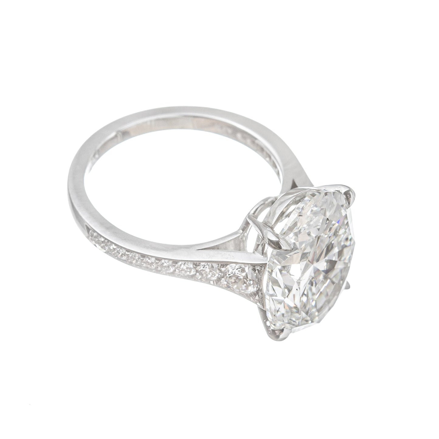 Greenleaf & Crosby - 7.02ct Oval Brilliant Diamond Ring (I/SI1)