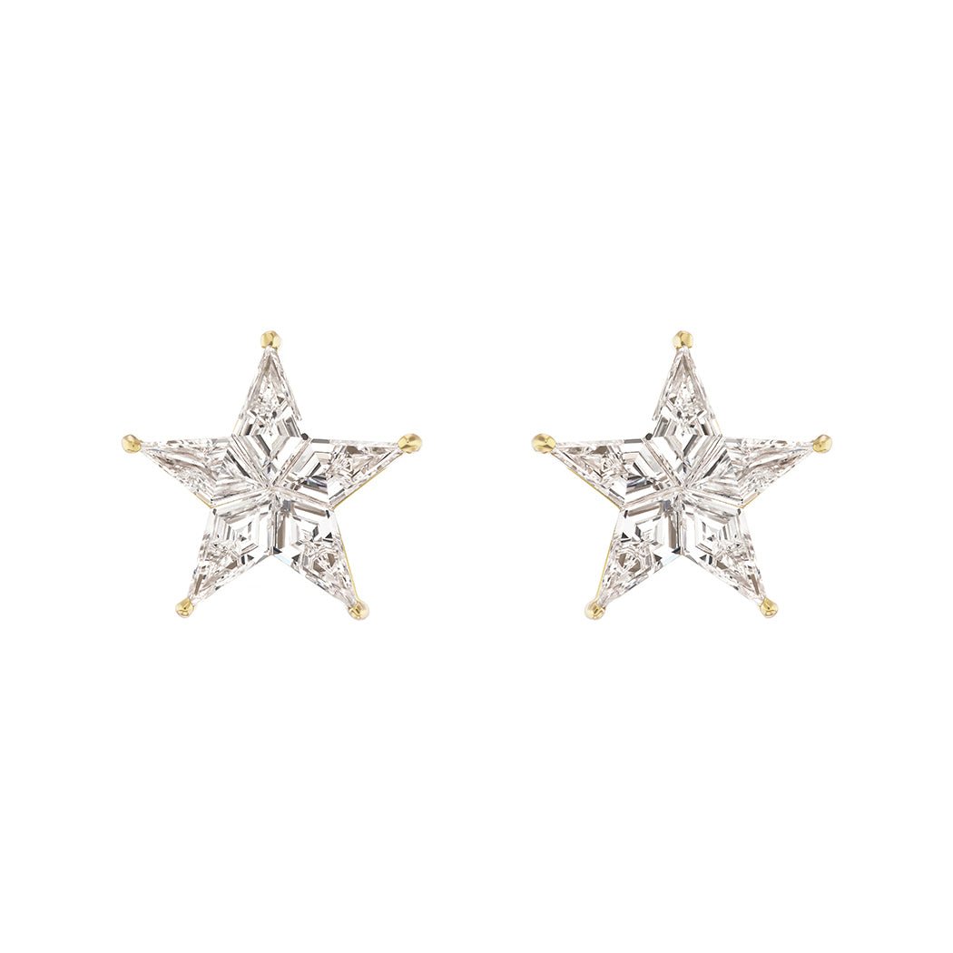 Greenleaf & Crosby - Invisibly-Set Diamond Star Stud Earrings