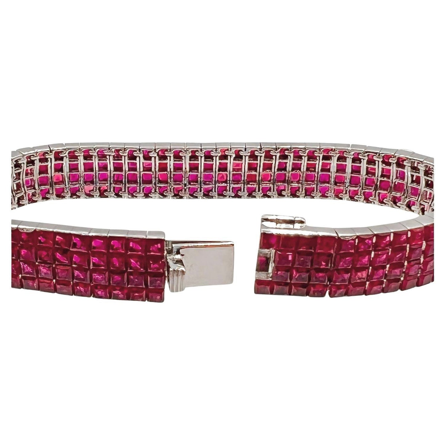 Greenleaf & Crosby - Invisibly-Set Ruby Line Bracelet
