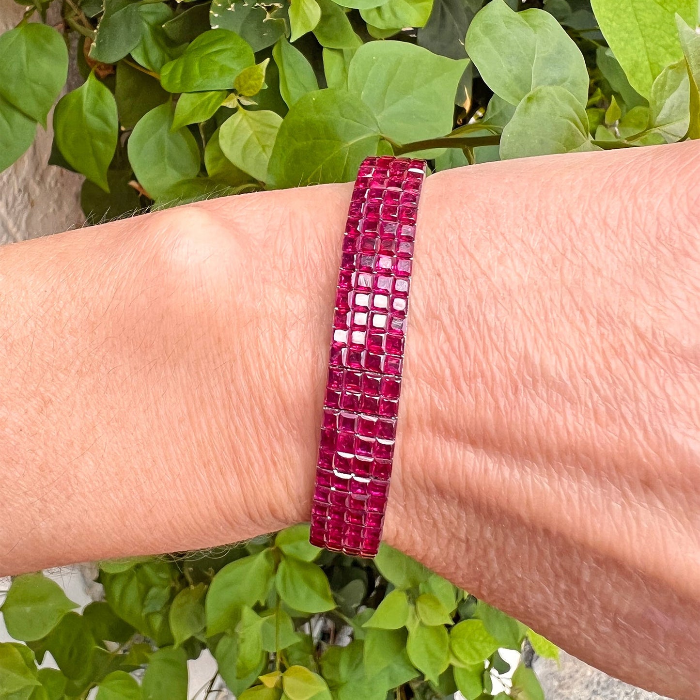 Greenleaf & Crosby - Invisibly-Set Ruby Line Bracelet