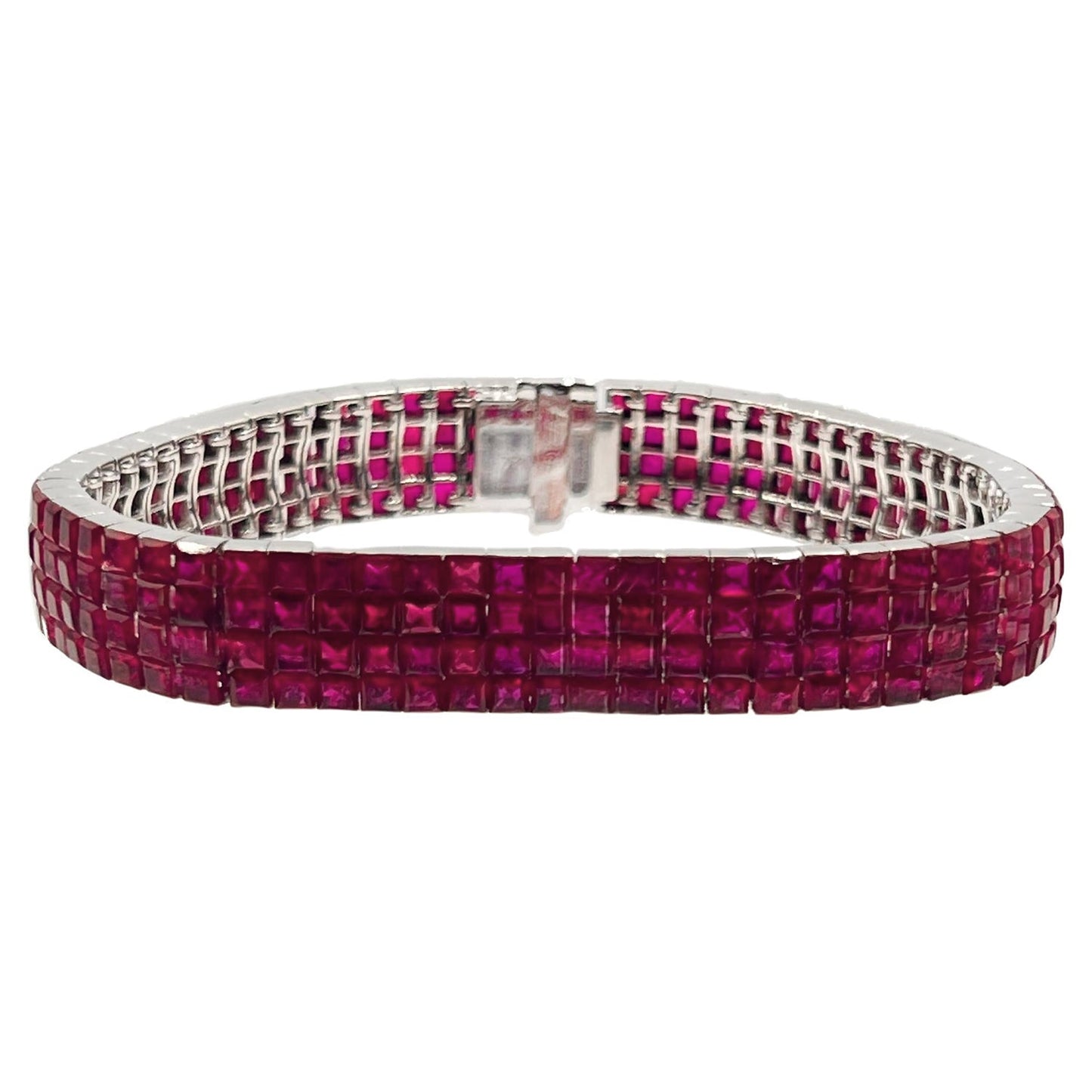 Greenleaf & Crosby - Invisibly-Set Ruby Line Bracelet
