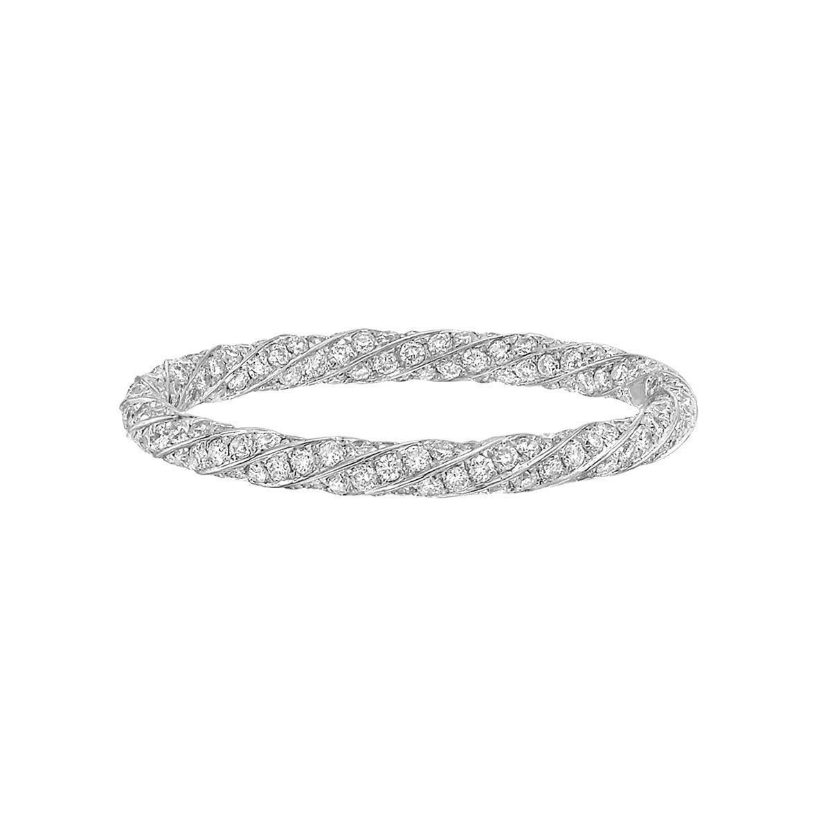 Greenleaf & Crosby - Platinum Diamond Twist Eternity Band