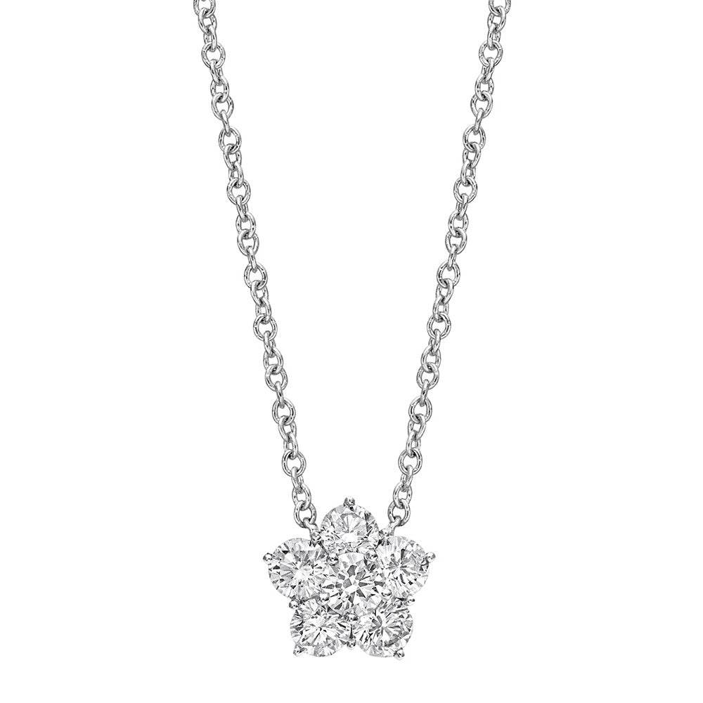 Greenleaf & Crosby - Small Diamond Flower Cluster Pendant (0.52ct)