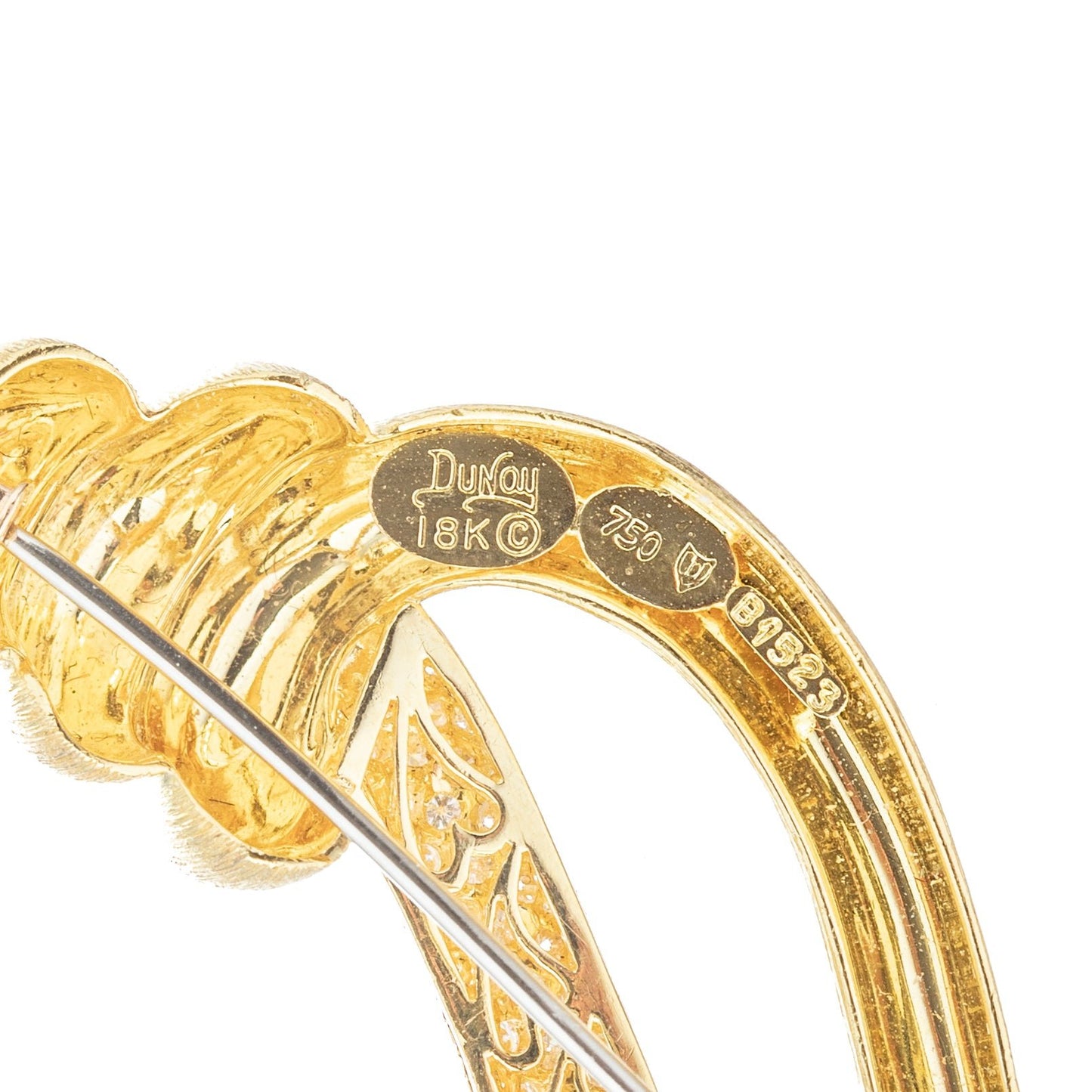 Henry Dunay - 18k Yellow Gold Diamond Sabi Shell Brooch