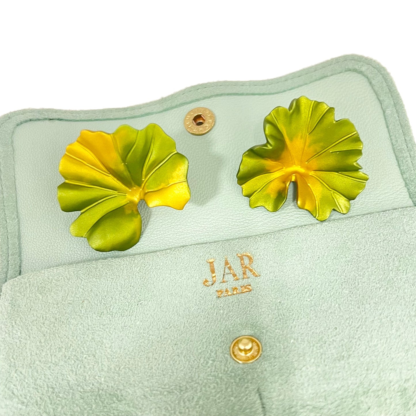 JAR - Summer Geranium Leaf Clip Earrings