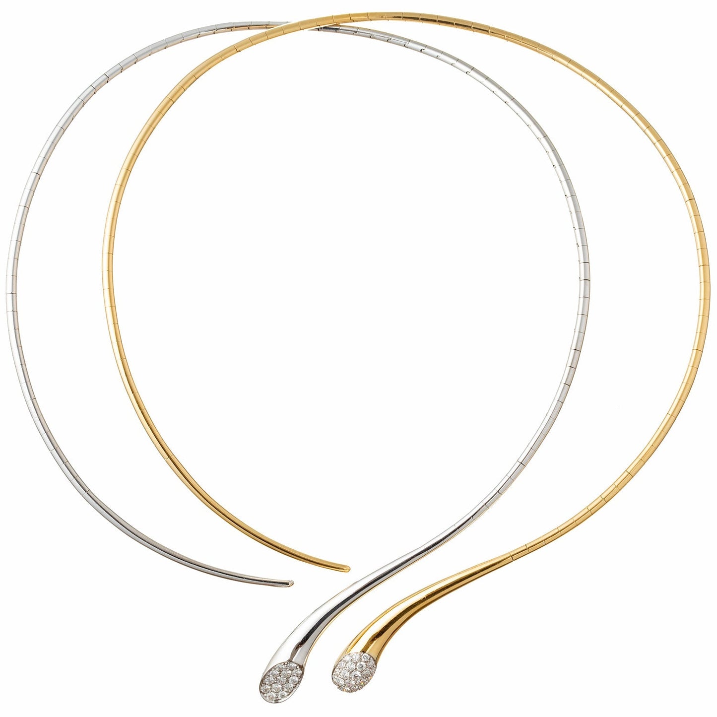 Leo Pizzo - 18k White Gold Diamond Wire Collar Necklace