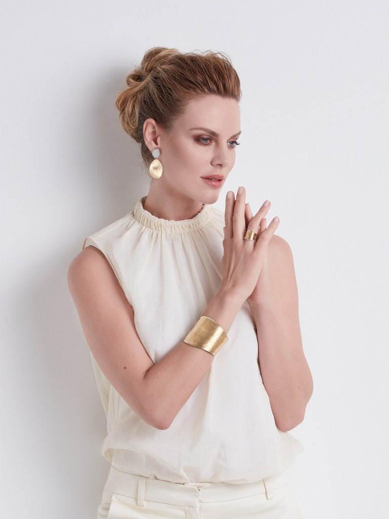 Marco Bicego - 18k Gold Diamond Lunaria Wide Band